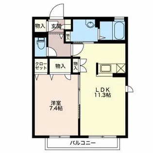 ルーチェIZUMI【2階】の間取り