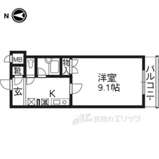 パインフィールド壬生【6階】の間取り