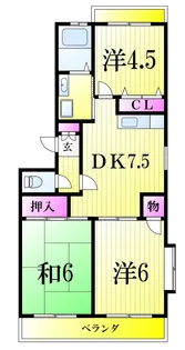 サニーハイツ清宮【4階】の間取り