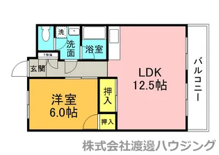 シャトー江口【1階】の間取り