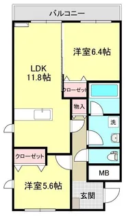 グランデールIZG【2階】の間取り