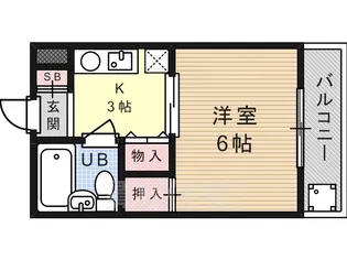 パークサイドマンション【3階】の間取り