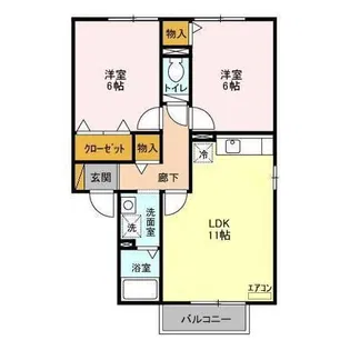 グランシャリオ【2階】の間取り
