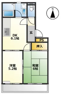 シャンクレール壱番館【1階】の間取り