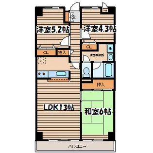 スカイコート上杉【11階】の間取り