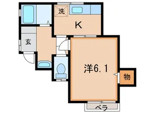 ヴェルデ足立【1階】の間取り