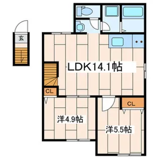 リコグランデ港南【2階】の間取り