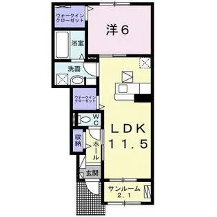ナリッシュ【1階】の間取り