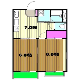 パレス翼【2階】の間取り