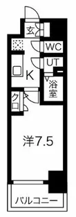 ファステート難波WESTディオン【15階】の間取り