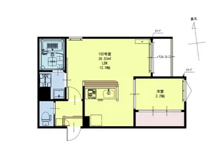 REGALEST卸町PRIME【1階】の間取り