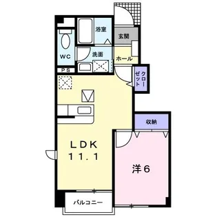 ボヌールII【1階】の間取り