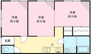 コーポ大須賀津【1階】の間取り
