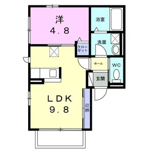 グリーンリーヴス【2階】の間取り