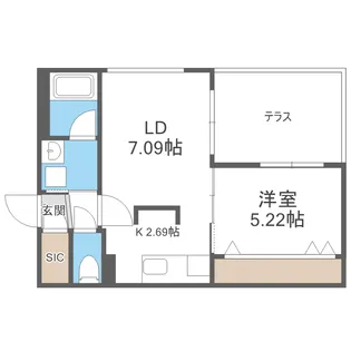フェーラシュヴァル平岸【1階】の間取り