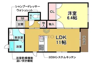 シャーメゾン明星寿【1階】の間取り