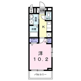 ミッドハイツ【2階】の間取り