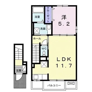 クルールB【2階】の間取り