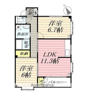 コーポたか【1階】の間取り