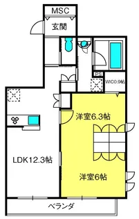 Maison de Ecrin【2階】の間取り
