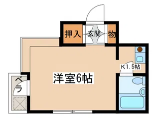 ハイツ飛鳥【1階】の間取り