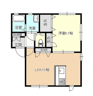 フォーシーズンズ棟高【1階】の間取り