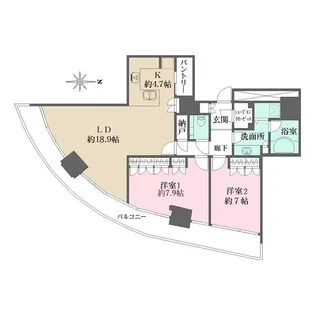 M.M.TOWERS FORESIS‐L【18階】の間取り