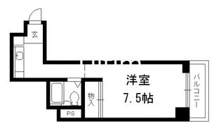 メルディアキューブ観月橋【2階】の間取り
