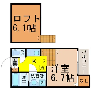 アルバーノ柴田Ferio【1階】の間取り