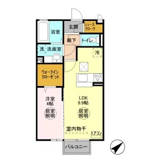 メルヴェーユ【1階】の間取り