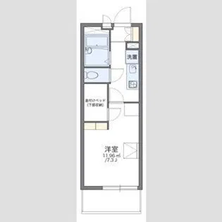 レオパレスALBA【2階】の間取り