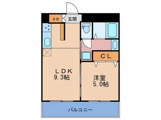 コープ野村梅田A棟【9階】の間取り