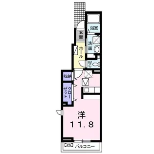 プラシード西岡崎【1階】の間取り