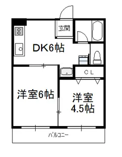 ジョイ南ビル【3階】の間取り