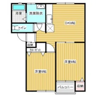 コーポMY B棟【2階】の間取り