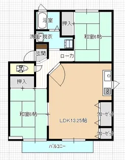 セジュール北畝 B棟【2階】の間取り