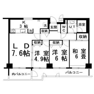 芦野マンション【4階】の間取り