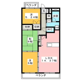 セレクト大岩【3階】の間取り
