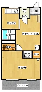 国領コーポラス 203号室【2階】の間取り