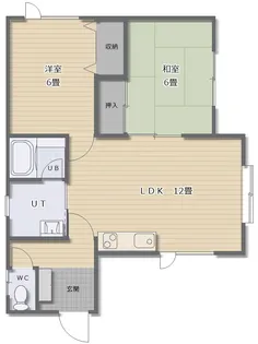 2LDKの間取り画像