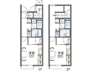 レオパレス菜の花【1階】の間取り