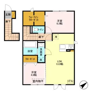 フィオーレI【2階】の間取り