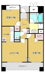 ディーグランセ山手【3階】の間取り
