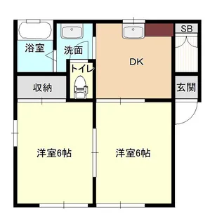 ノースウィングC【1階】の間取り