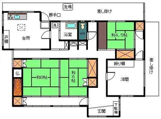 山口県山口市後河原【一戸建】の間取り
