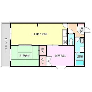 シャンクレール豊新【3階】の間取り