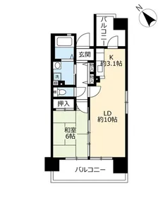 UR浜甲子園なぎさ街【4階】の間取り