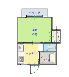 秋桜ハイツ【2階】の間取り