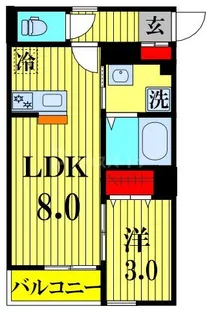 ガーデンヒルズ流山【1階】の間取り