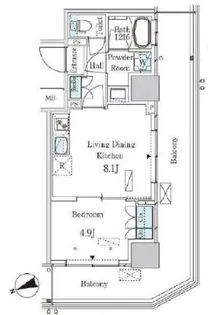 パークアクシス大塚ステーションゲートタワー【11階】の間取り
